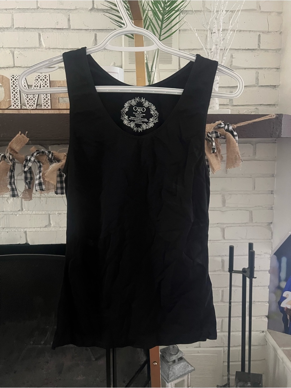 Cato Black Scoop Neck Tank Top